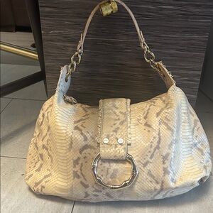 Elaine Turner Snakeskin Hobo Bag